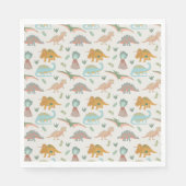 Dinosaurs Kids Hand Drawn Boho Dinosaur Pattern Serviette (Vorderseite)