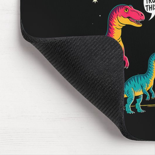 Dinosaurs Meteorite Sarcastic This Is Fine Funny Mousepad (Ecke)