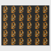 Dinosaurs Nug Life Dino Funny Chicken Nuggets Geschenkpapier (Flach)