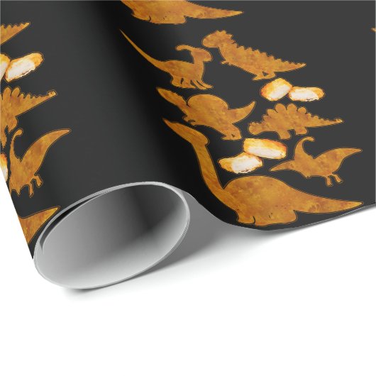 Dinosaurs Nug Life Dino Funny Chicken Nuggets Geschenkpapier (Rolleneckpunkt)