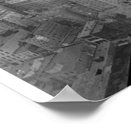 Dinosaurs on a Skyscraper Poster (Ecke)