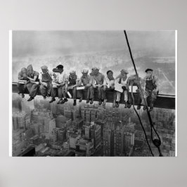 Dinosaurs on a Skyscraper Poster