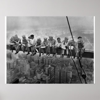 Dinosaurs on a Skyscraper Poster