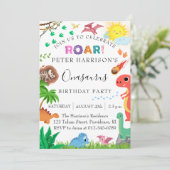 Dinosaurs Onasaurus Geburtstagsparty Einladung (Stehend Vorderseite)