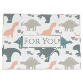 Dinosaurs Pattern Große Geschenktüte (Rückseite)