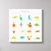 Dinosaurs Pattern Leinwanddruck (Vorderseite)