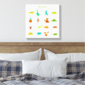 Dinosaurs Pattern Leinwanddruck (Insitu (Schlafzimmer))