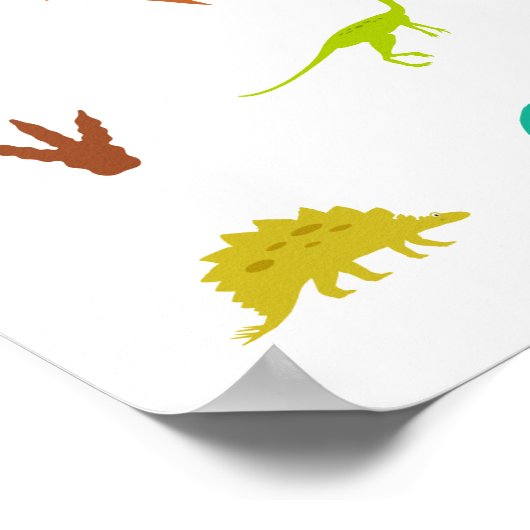 Dinosaurs Pattern Poster (Ecke)