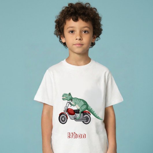 Dinosaurs personalized name baby t-shirt