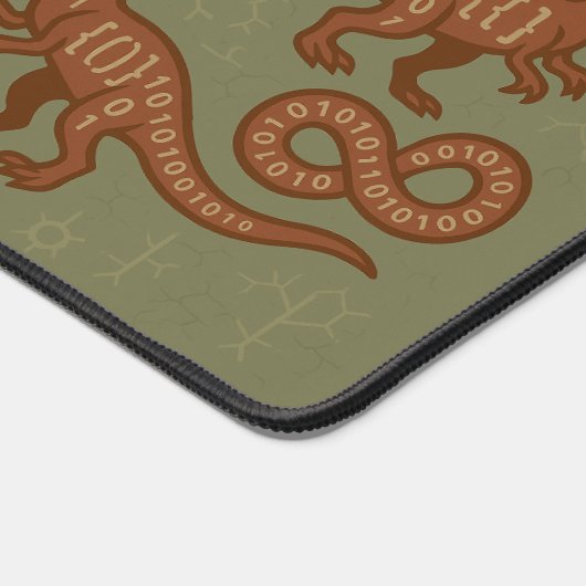 Dinosaurs Programming Binary Code Syntax Schreibtischunterlage (Ecke)