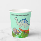 Dinosaurs Rock Birthday Party Pappbecher (Vorderseite)