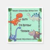 Dinosaurs Rock Birthday Party Serviette (Vorderseite)