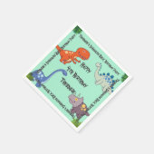 Dinosaurs Rock Birthday Party Serviette (Ecke)