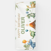 Dinosaurs T-Rex Boy Happy Birthday Banner (Vertikal)