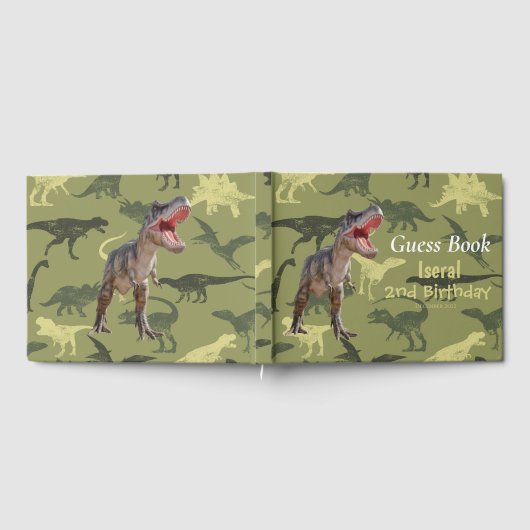 Dinosaurs T Rex Jurassic World Gästebuch (Voll)