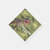 Dinosaurs T Rex Pattern Serviette (Ecke)