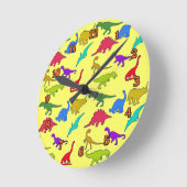 Dinosaurs Wall Clock Runde Wanduhr (Winkel)