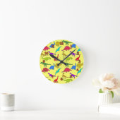Dinosaurs Wall Clock Runde Wanduhr (Zuhause)