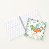 Dinosaurs Wild Baby Shower Gästebuch Notizblock (Innenseite)