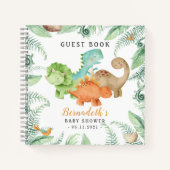 Dinosaurs Wild Baby Shower Guest Book Notizblock (Vorderseite)