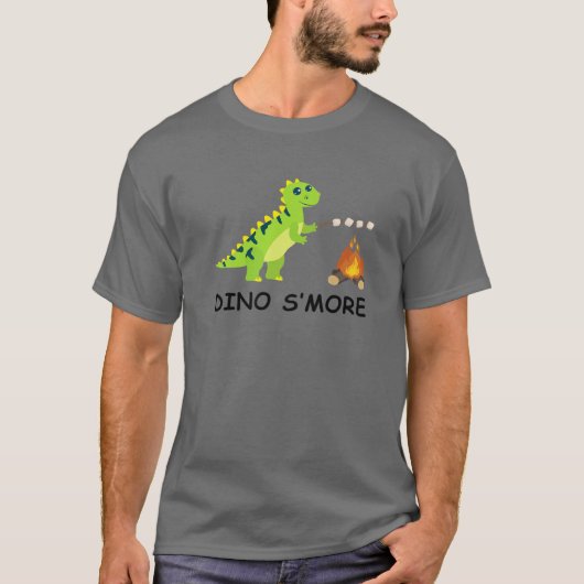 Dinosmore Dinosaurier Smore Campfire Camping T-Shirt (Vorderseite)