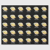 Dinosnore Funny Sleeping Dinosaur Pun Dark BG Geschenkpapier (Flach)