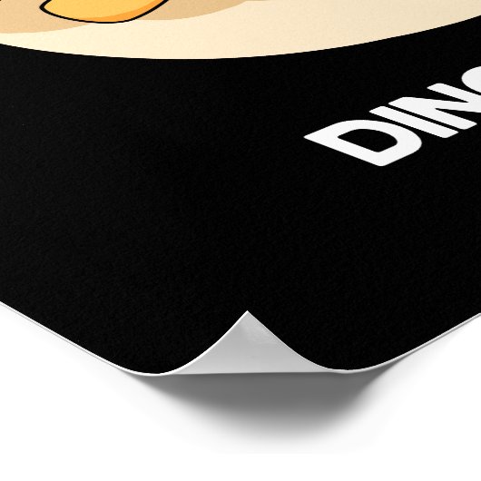 Dinosnore Funny Sleeping Dinosaur Pun Dark BG Poster (Ecke)