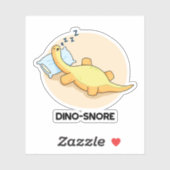 Dinosnore Funny Sleeping Dinosaurier Pun Aufkleber (Blatt)