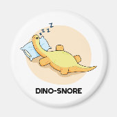 Dinosnore Funny Sleeping Dinosaurier Pun Magnet (Vorne)