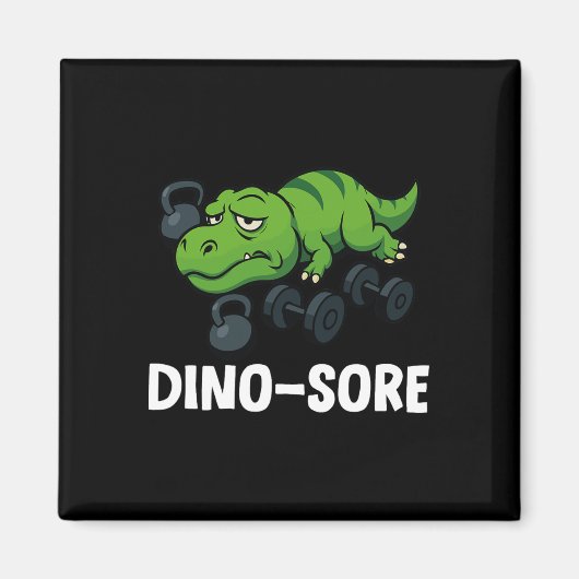 Dinosore Funny T-rex Gym Workout  Magnet (Vorne)