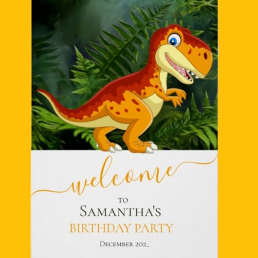 DINOSUAR Geburtstag T Rex, Gold Poster