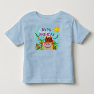 Dinosuar Volcano Boy Geburtstagsparty Kleinkind T-shirt