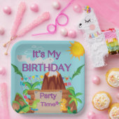 Dinosuar Volcano Boy Geburtstagsparty Pappteller (Party)