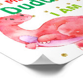 Dinosuars Birthday Party-Zeichen für Mädchen Poster (Ecke)