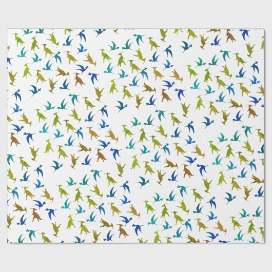 Dinosuars Pattern Geschenkpapier (Flach)