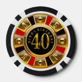 DinoVegas Casino Chip Rot & Schwarz (Rückseite)