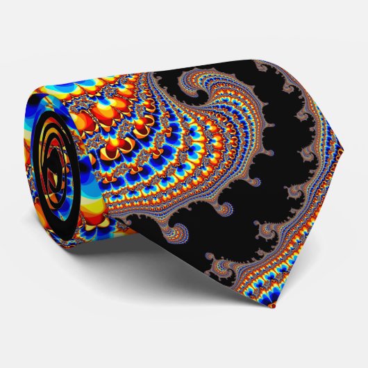 Dinozaur - Fraktal Art Krawatte (Gerollt)