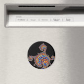 Dinozaur - Fraktal Art Magnet (In Situ (Geschirrspüler))