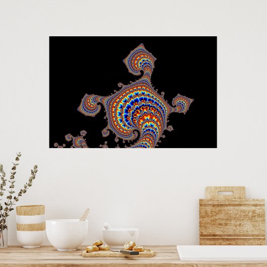 Dinozaur - Fraktal Art Poster (Küche)