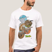DinoZoo Dinosaurier Collage T-Shirt (Vorderseite)