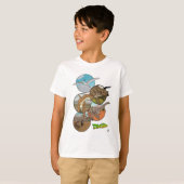 DinoZoo Dinosaurier Collage T-Shirt (Vorne ganz)