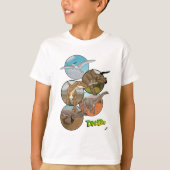 DinoZoo Dinosaurier Collage T-Shirt (Vorderseite)