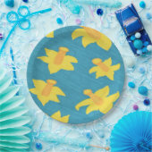 Dioden auf Tellern mit blauem Hintergrund Pappteller (Party)