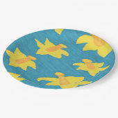 Dioden auf Tellern mit blauem Hintergrund Pappteller (Schrägansicht)