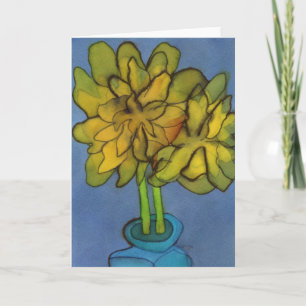 Dioden in einer Blue Vase Greetings Card Karte
