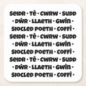 Diodydd/Getränke (Waliser) Rechteckiger Pappuntersetzer (Vorderseite)