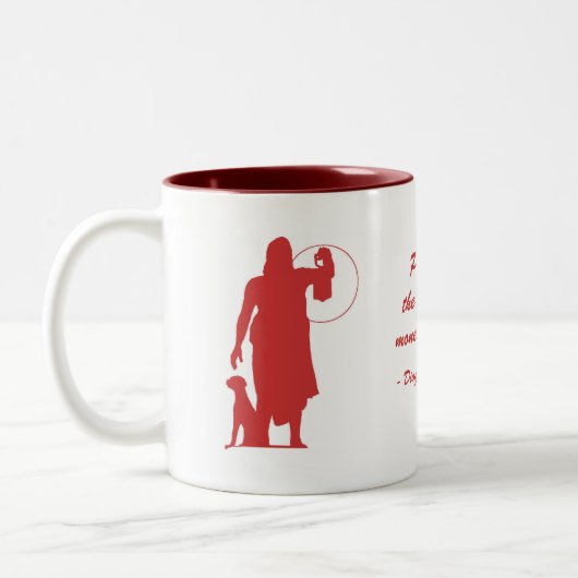 Diogenes-Armut (2) Zweifarbige Tasse (Links)