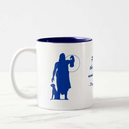 Diogenes-Armut (3) Zweifarbige Tasse (Links)