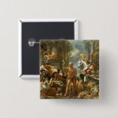 Diogenes, der nach einem ehrlichen Mann, c.1650-55 Button (Vorne & Hinten)