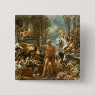 Diogenes, der nach einem ehrlichen Mann, c.1650-55 Button